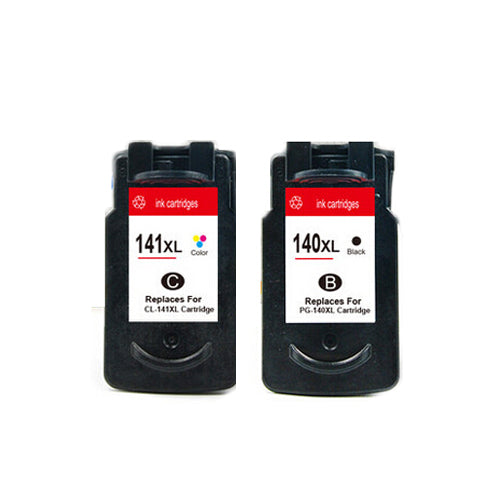 Remanufactured Canon PG-140 XL / CL 141 XL Ink Cartridges Combo Pack