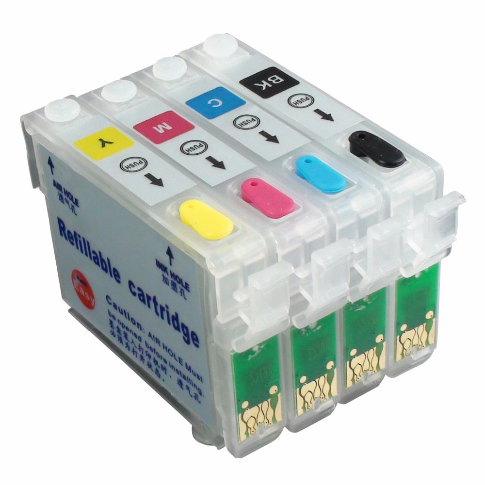 Refillable Ink Cartridge for EPSON T0731 (Black), T0732 (Cyan), T0733 (Magenta), T0734 (Yellow)