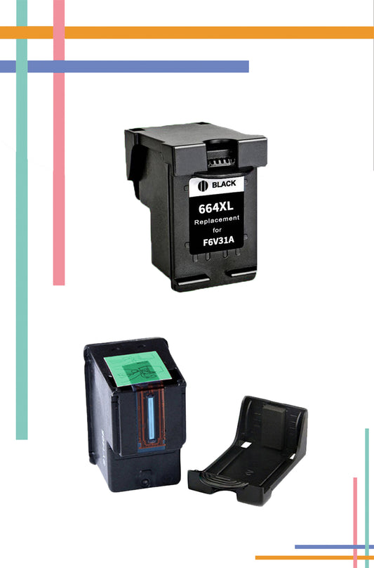 Remanufactured 664XL Black Ink Cartridge Compatible with HP Printers
